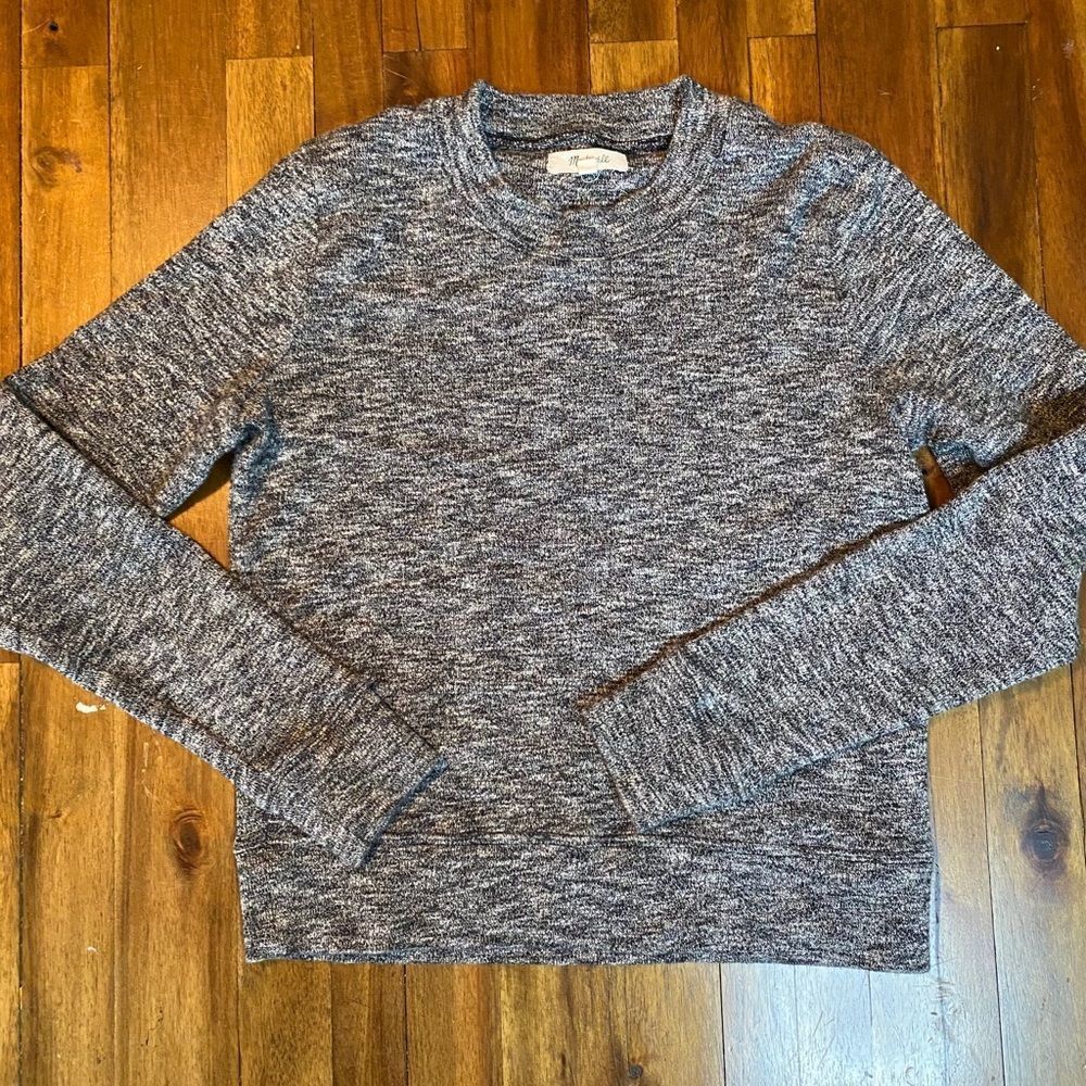 Madewell grey space dye sweater size XS